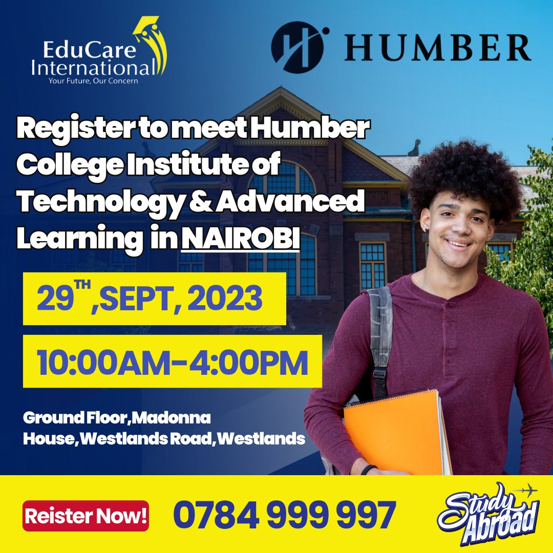 Your Path to Success Begins Now: Meet Humber College in Nairobi on September 29th, 2023